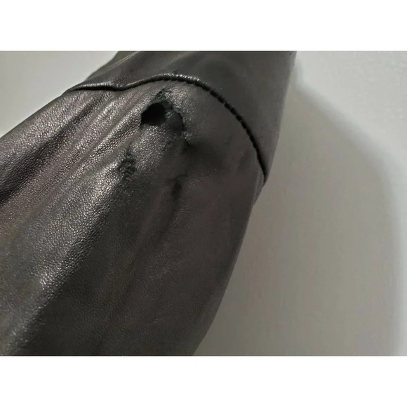 Vintage Mens Black Leather Jacket by Reilly Olmes Collection Size M As Is - Picture 2 of 12